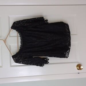 Black off shoulder shirt